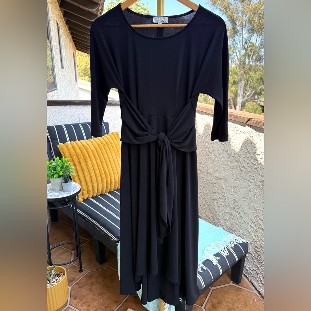 Signature by Robbie Bee Black Long Sleeve Dress